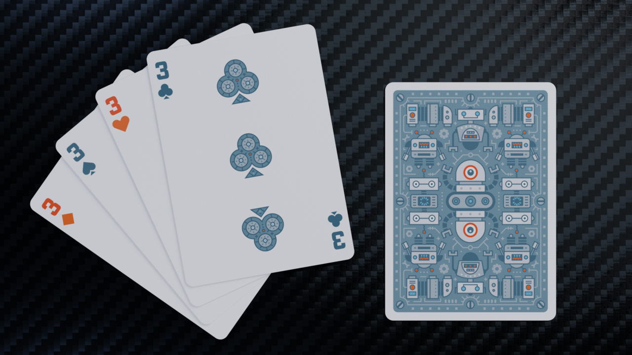 thumbnail image 2 of Theory11 X Bicycle Robot Playing Cards – Eco Ink, Vegan, Elegant Design, New 2 of 5