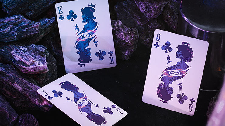 holographic foiled nebula playing cards Bicycle main image 1