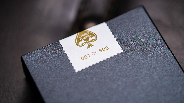 Cherry Casino House Deck (Monte Carlo Black and Gold) Playing