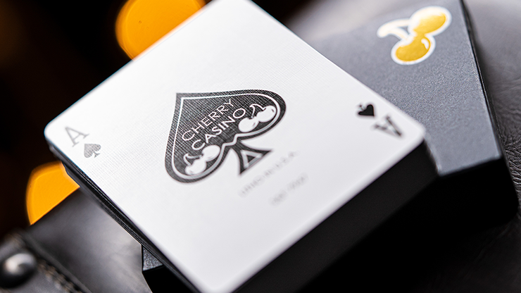 Cherry Casino House Deck (Monte Carlo Black and Gold) Playing